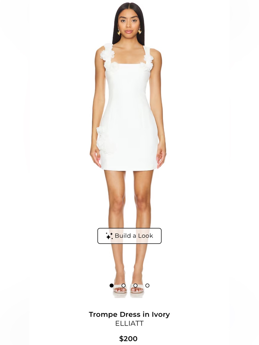 NWT ELLIATT Trompe Mini Dress in Ivory